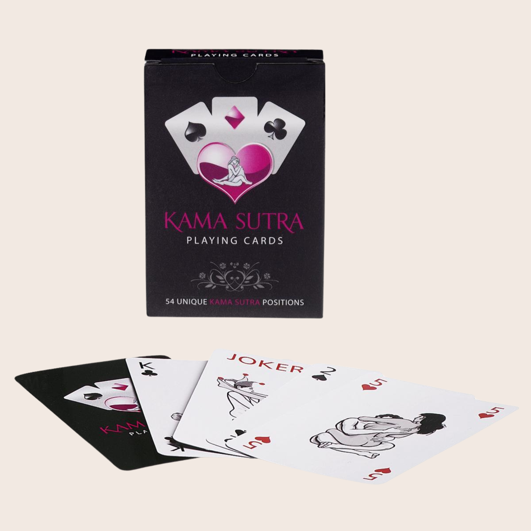 Jeu de Cartes Kama Sutra Tease & Please 54 cartes illustrées par des positions du Kama Sutra