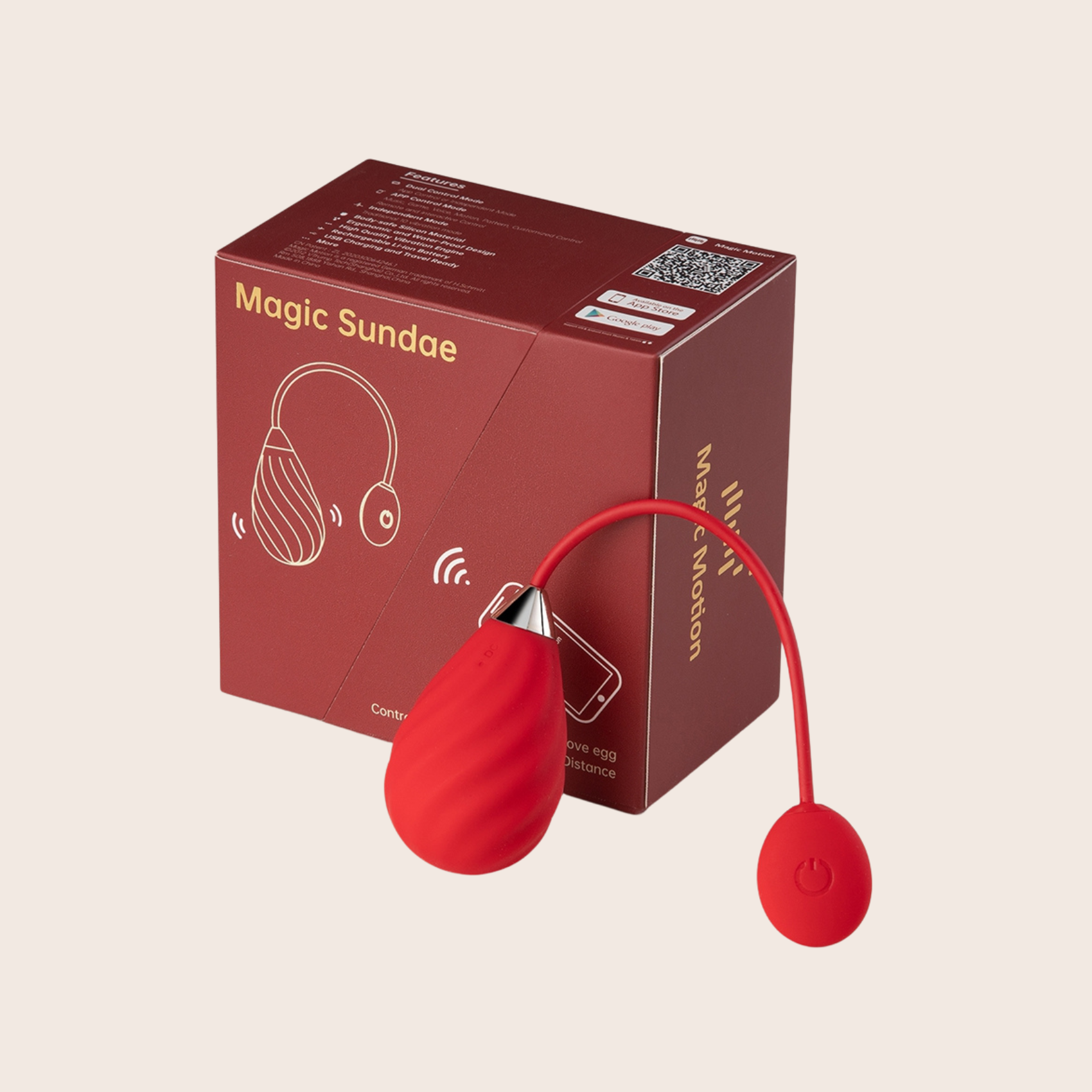 Oeuf vibrant connecté Magic Sundae et coffret élégant – Magic Motion
