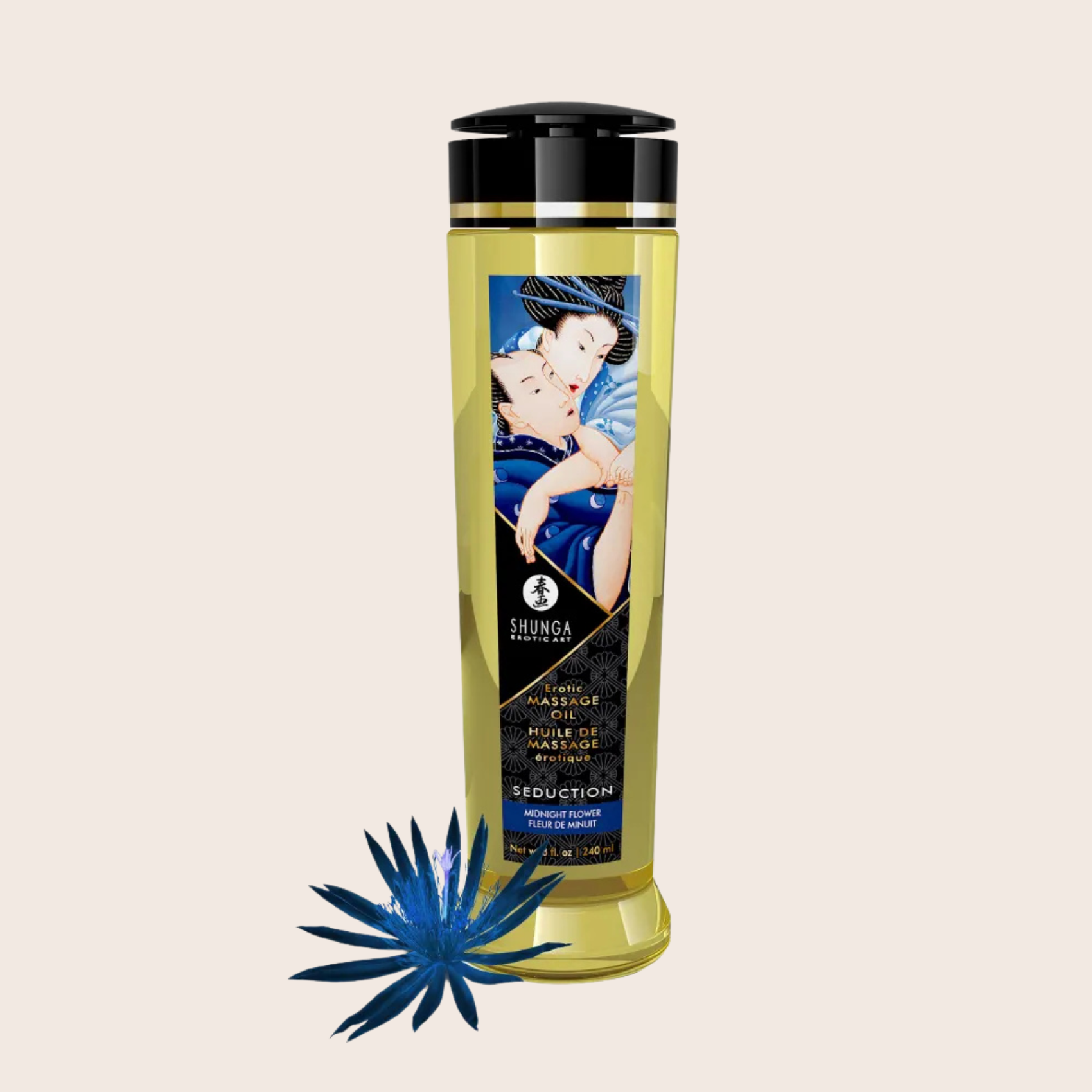 Huile de Massage erotique Shunga Fleurs de Minuit