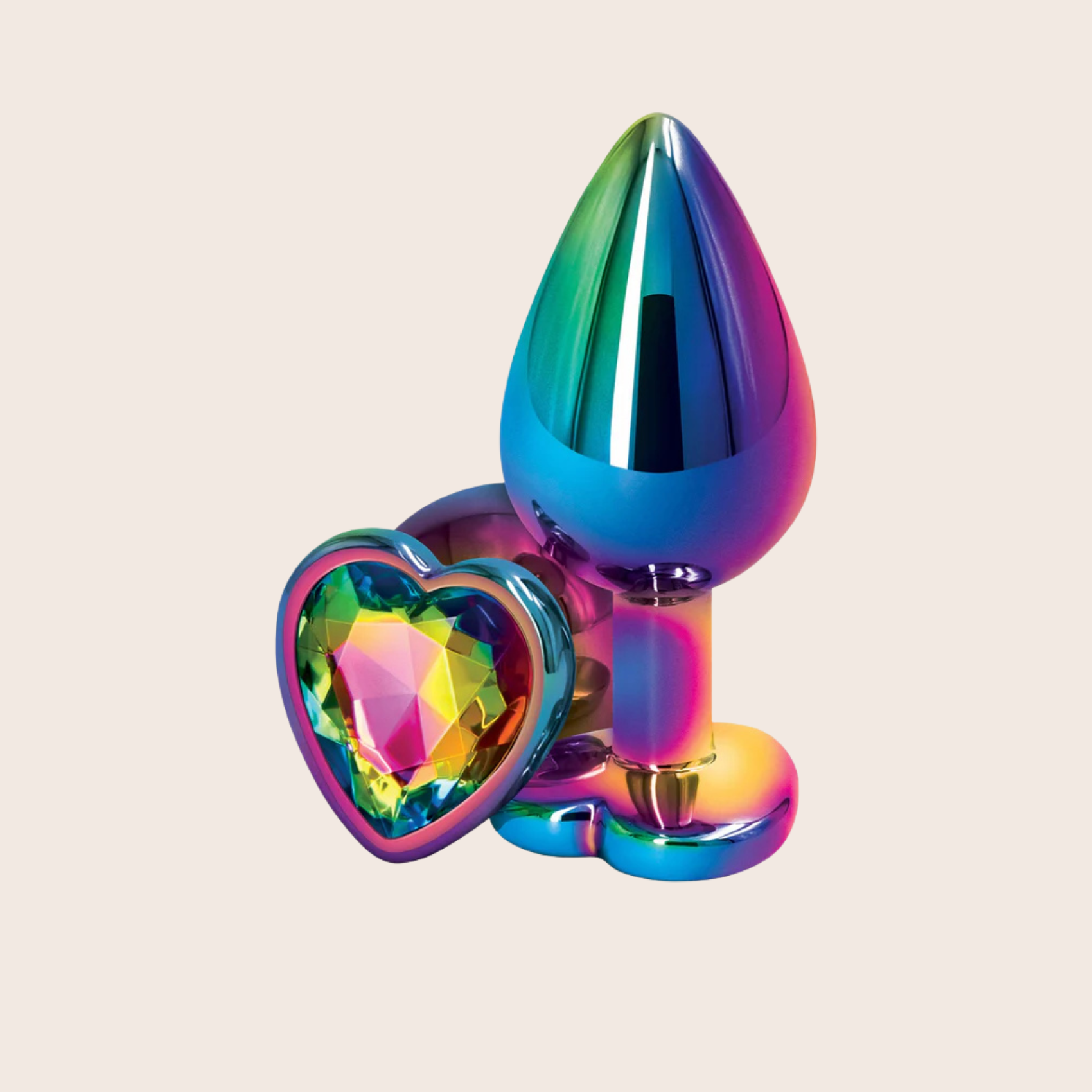 Plug Anal Bijou Coeur Rear Assets Multicolor Medium - NS Novelties