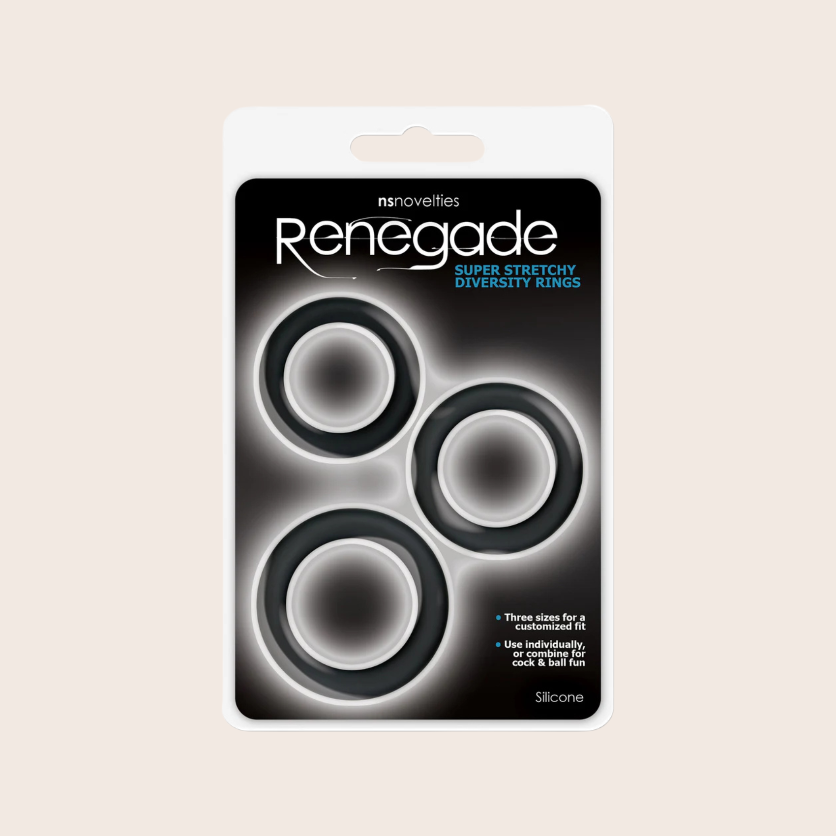 Trio de cockrings en silicone - Ns Novelties