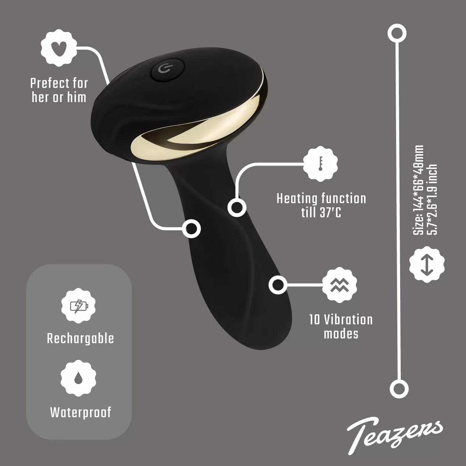 Vibromasseur Anal Chauffant - Teazers