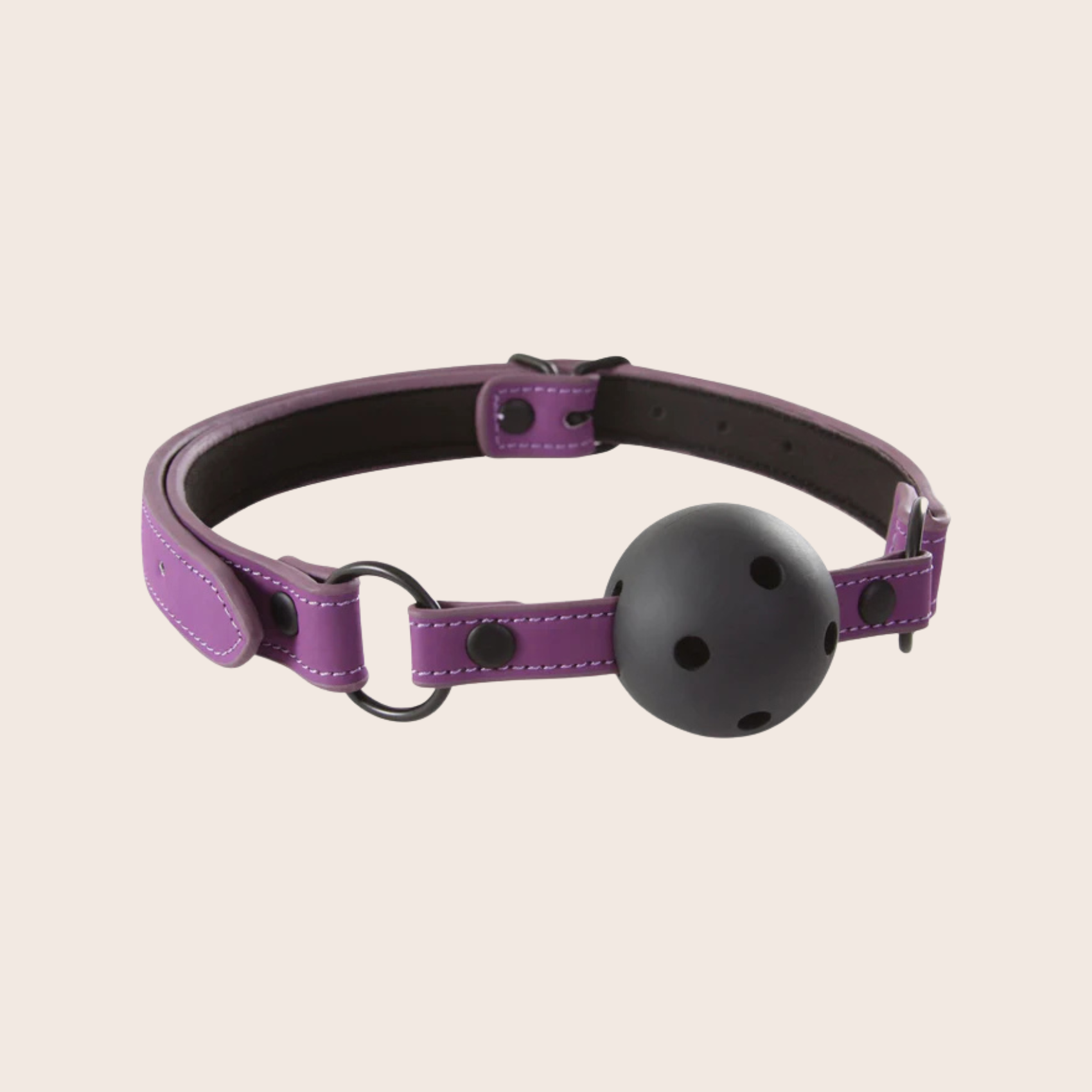 Bâillon-boule de bondage ajustable NS Novelties en vinyle et néoprène