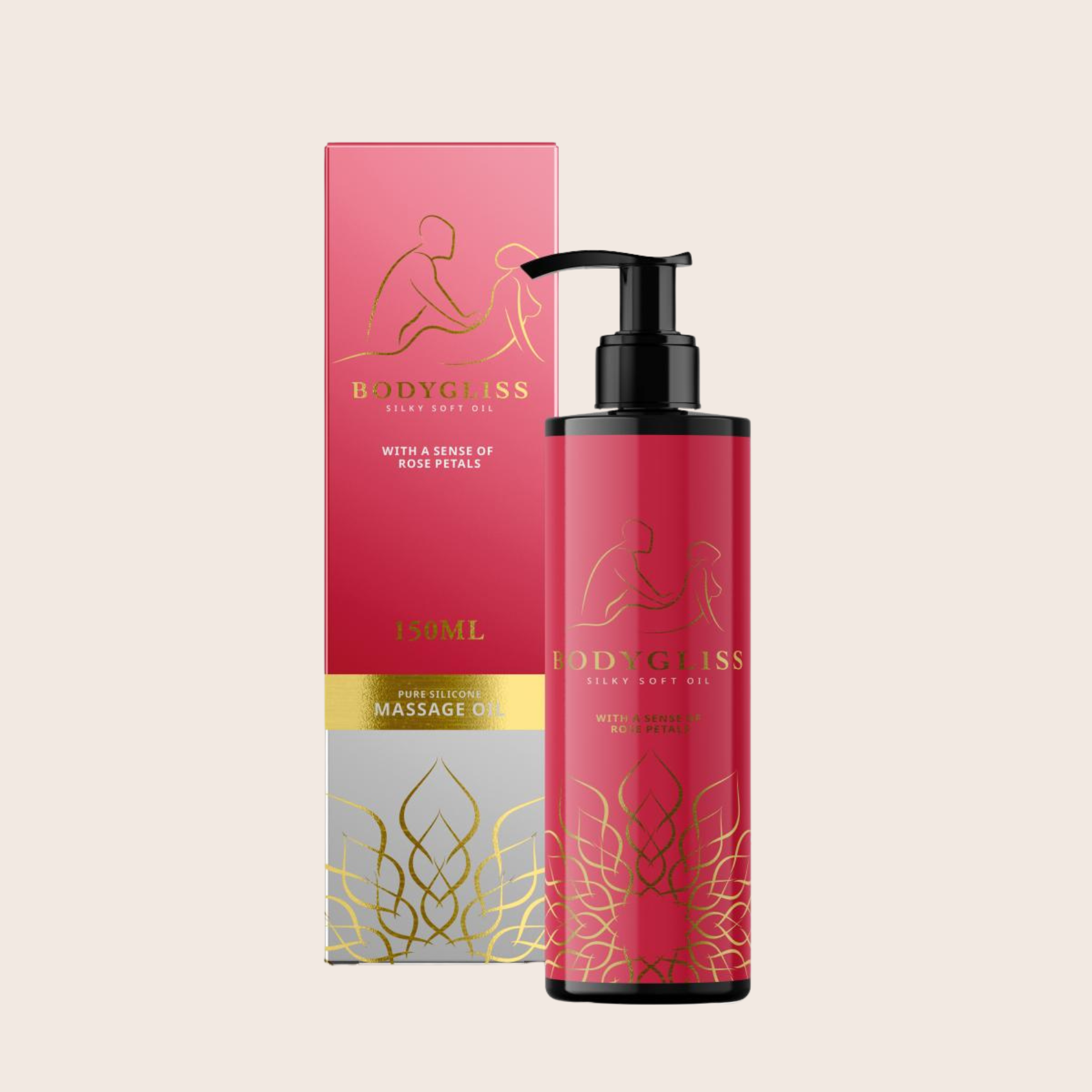 Huile de massage intime parfumée à la pétale de rose