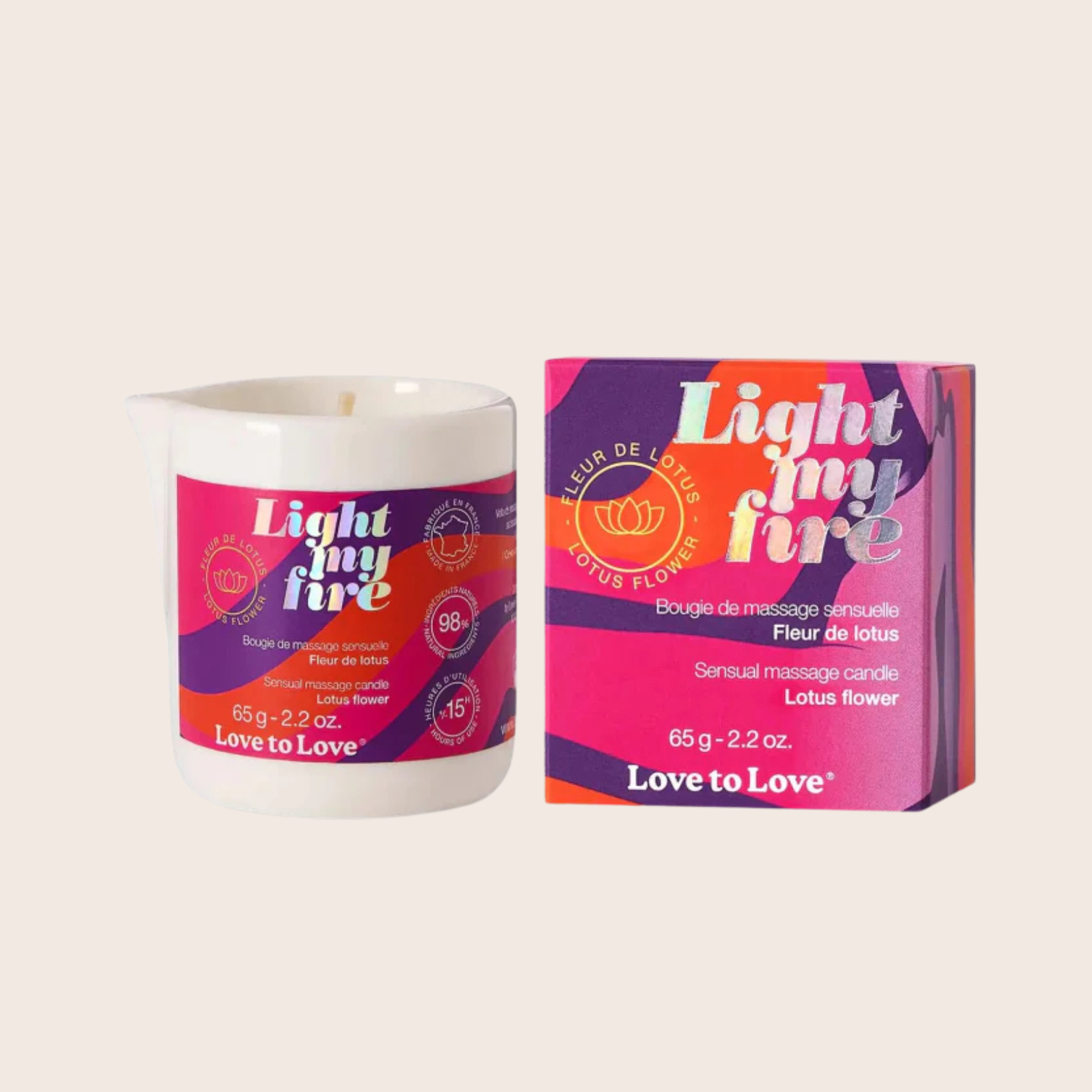Bougie de massage Love to Love Fleur de Lotus