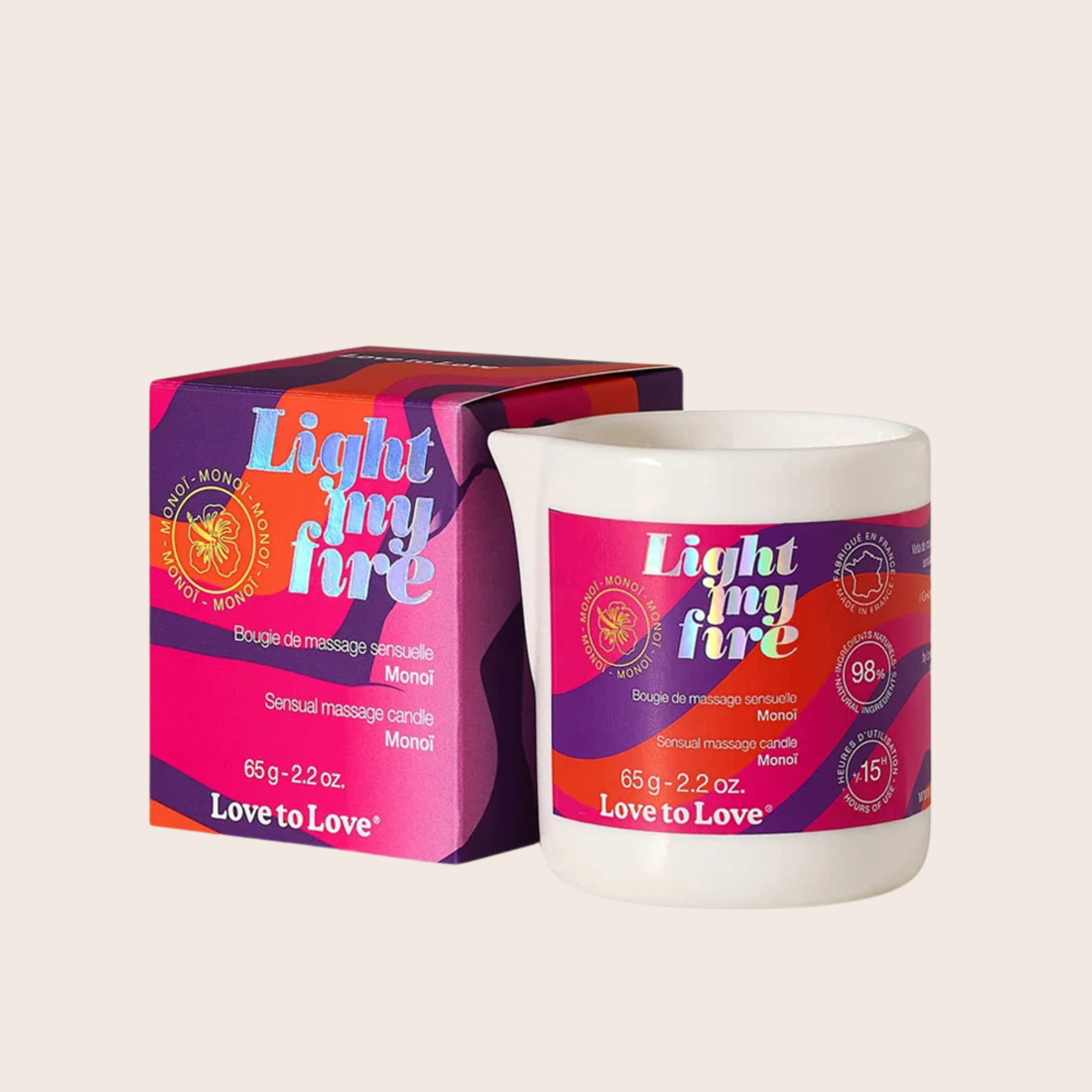 Bougie de massage Love to Love Monoï