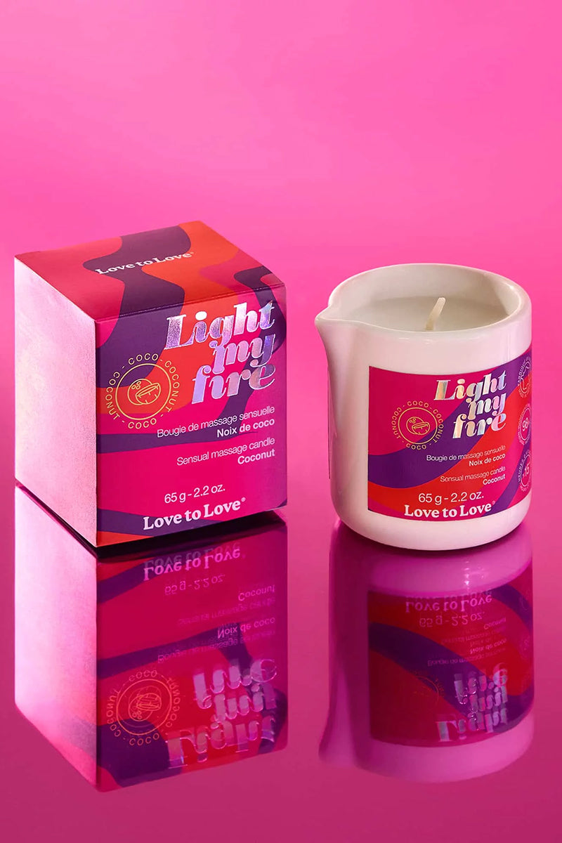 Bougie de massage Love to Love Noix de coco boite