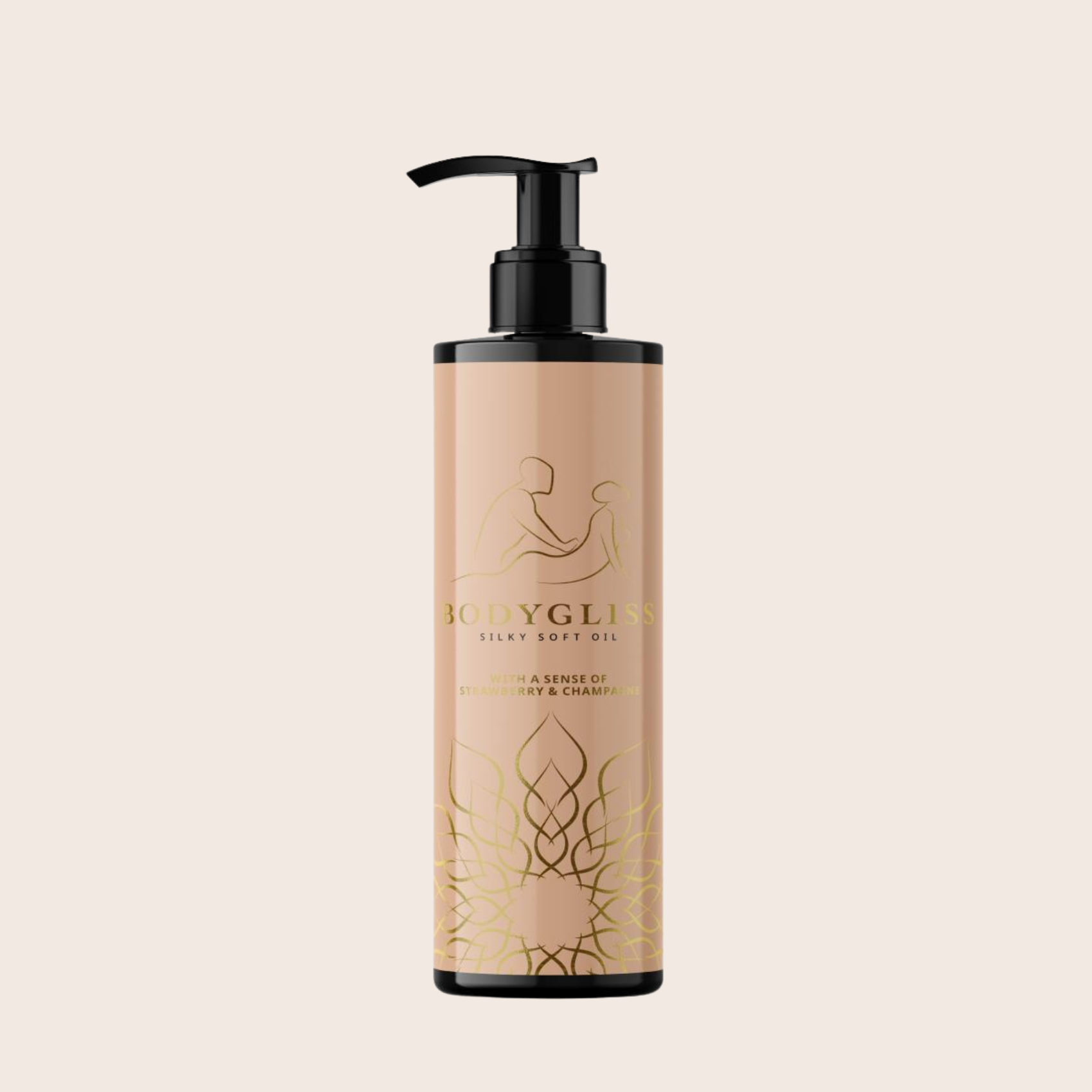 Huile de massage intime parfumée au champagne et fraise