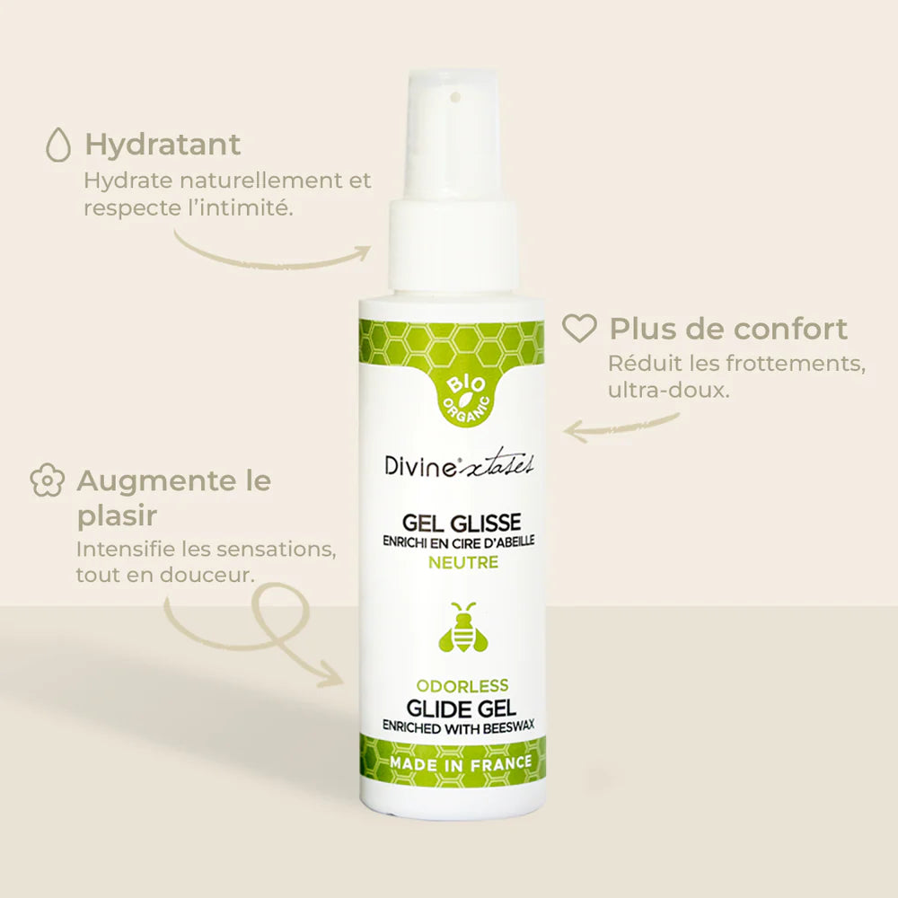 Lubrifiant gel glisse neutre bio Divinextases hydratant