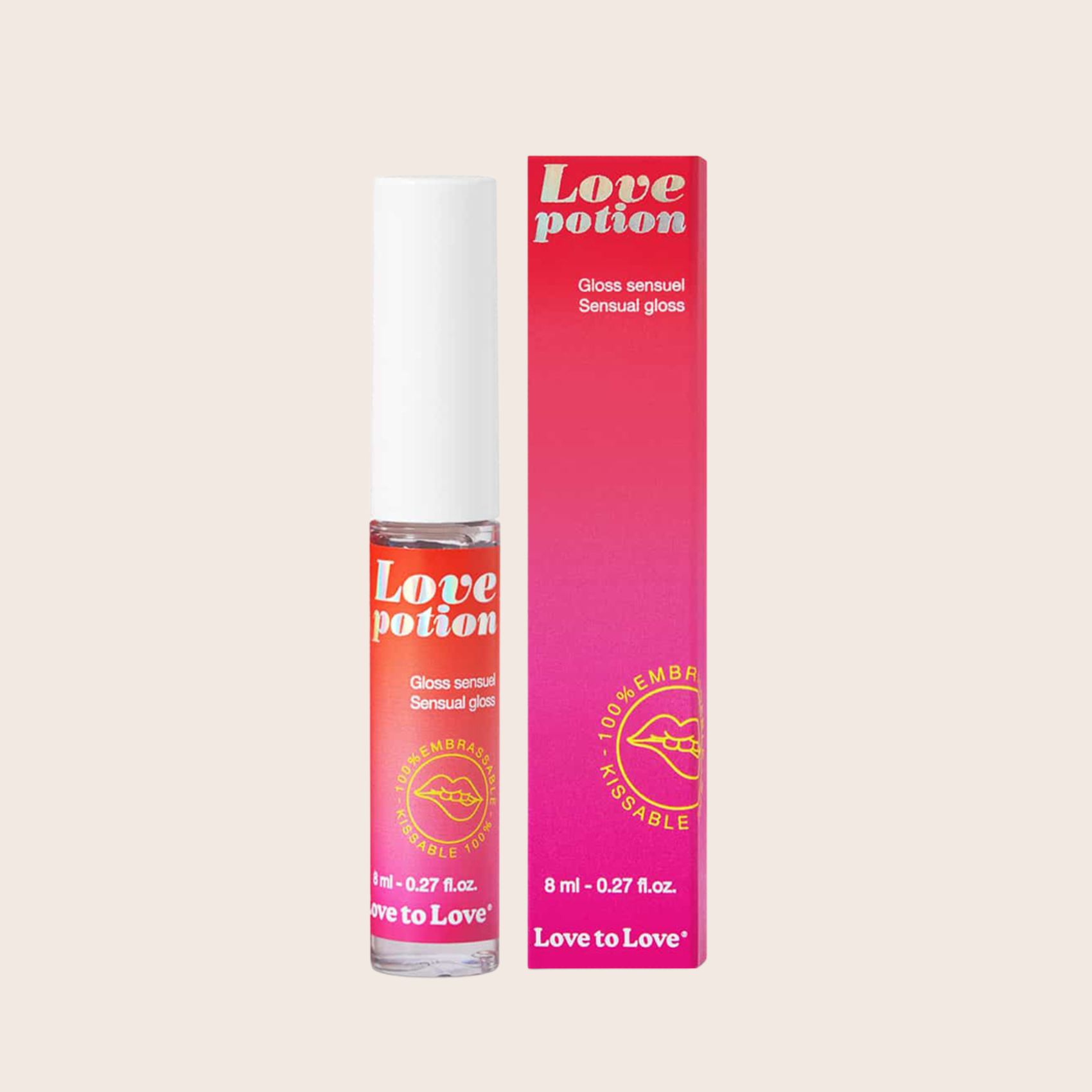Gloss effet chaud-froid Love Potion noix de coco – flacon roll-on 8ml