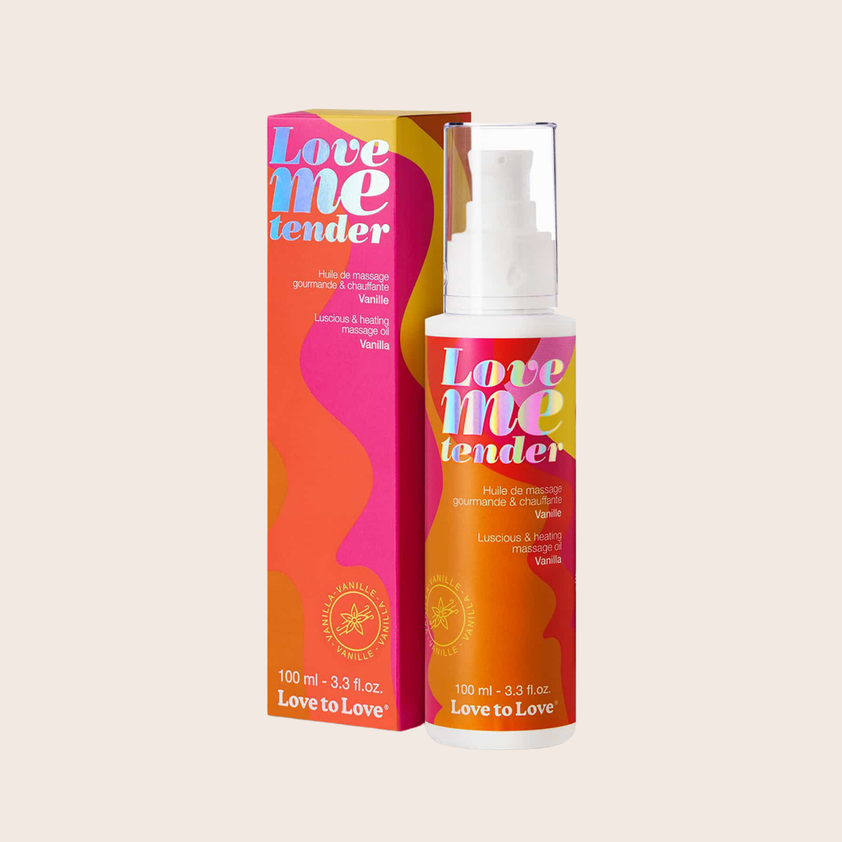 Huile de massage Love to Love parfum vanille – flacon