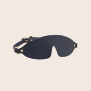 Masque pour les yeux Bondage Couture NS Novelties en similicuir bleu