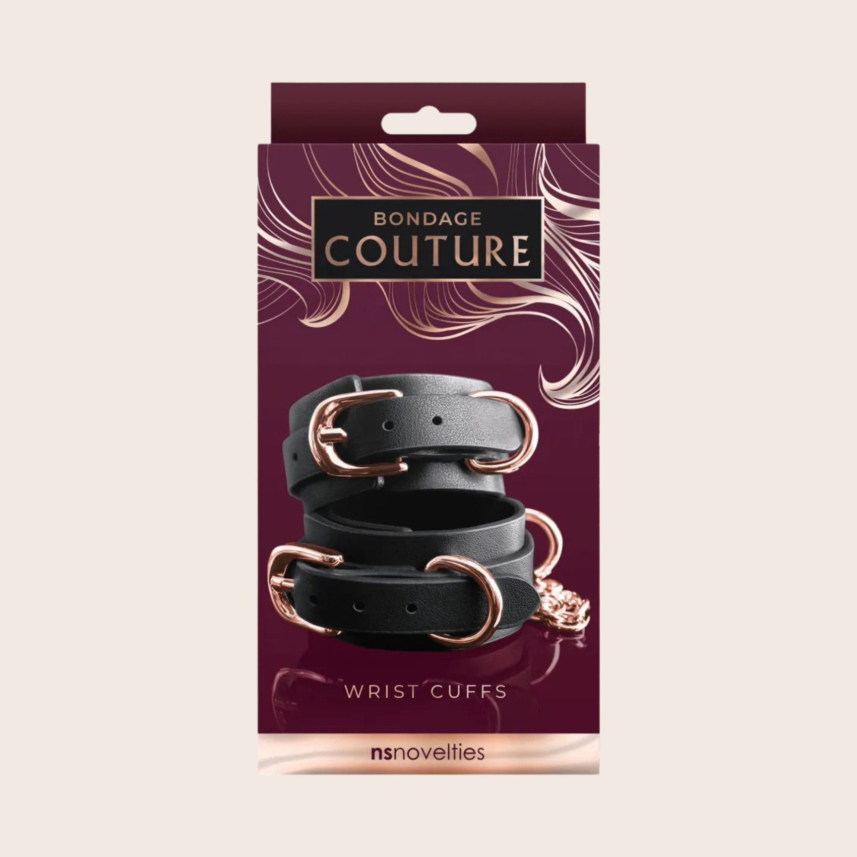 Menottes bondage NS Novelties noir packaging