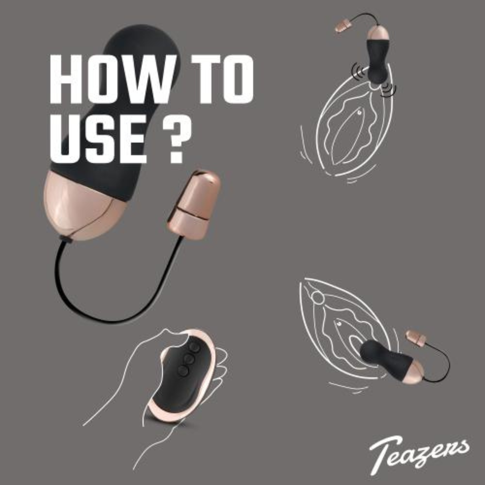 Télécommande sans fil du Teazers œuf vibrant portée 20m