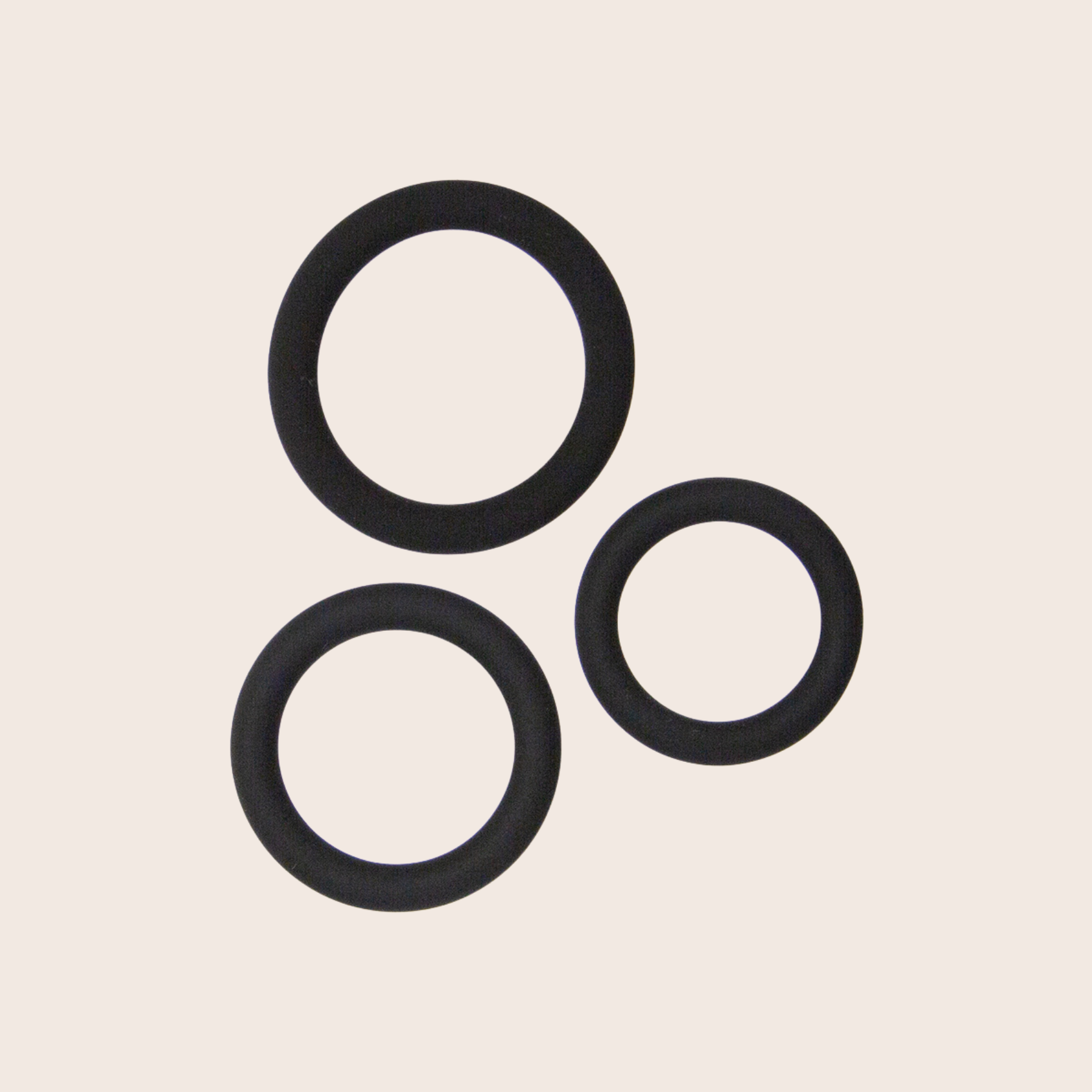 Pack de 3 Cockrings en Silicone Litolu, trois tailles différentes