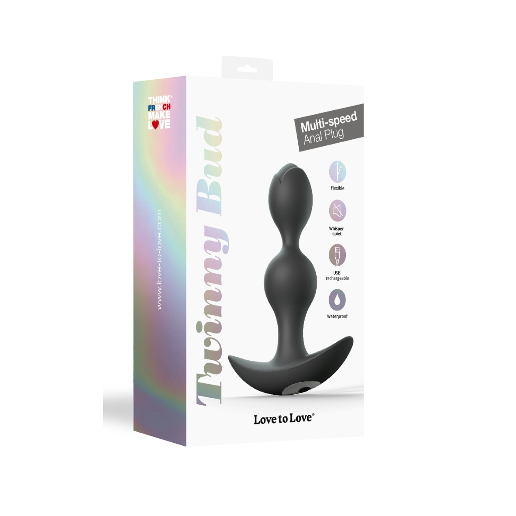 Packaging du plug anal vibrant Twinny Bud Love to Love