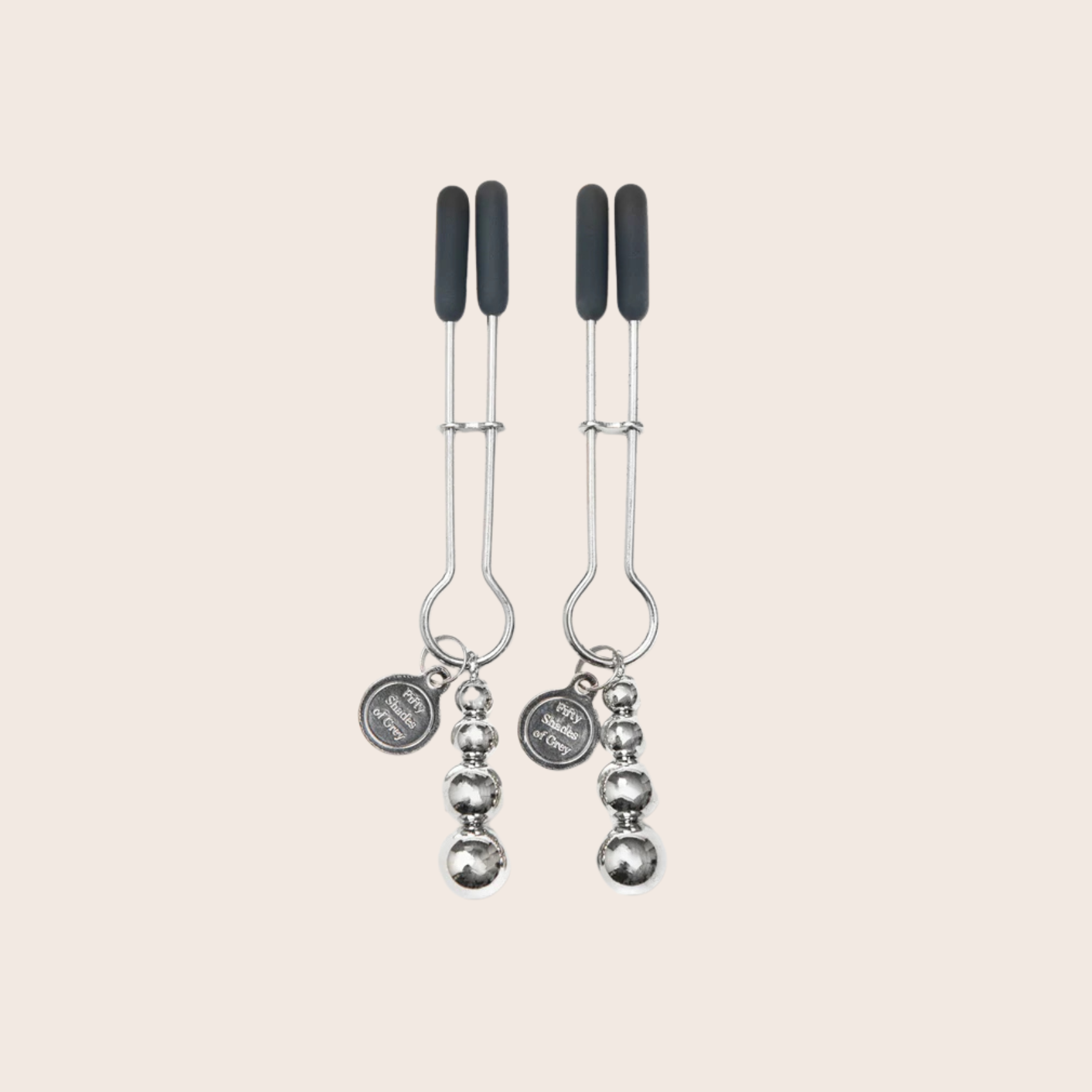 Pinces à seins ajustables Fifty Shades of Grey avec chaînes lestées