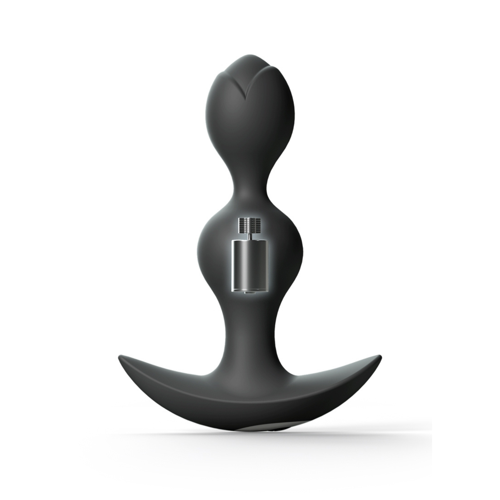 Plug anal Twinny Bud avec double boules vibrantes internes