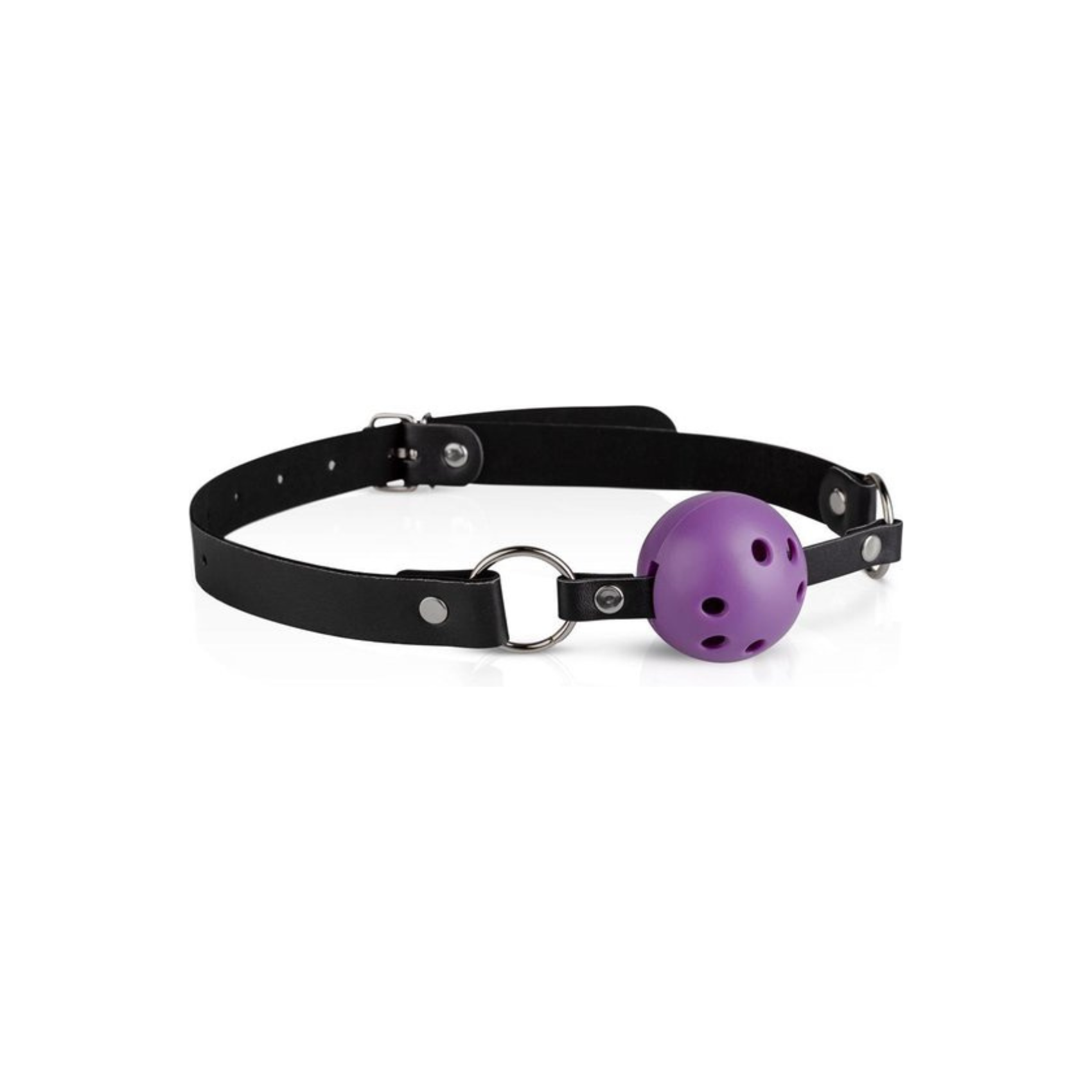 Bâillon boule noir avec sangles ajustables