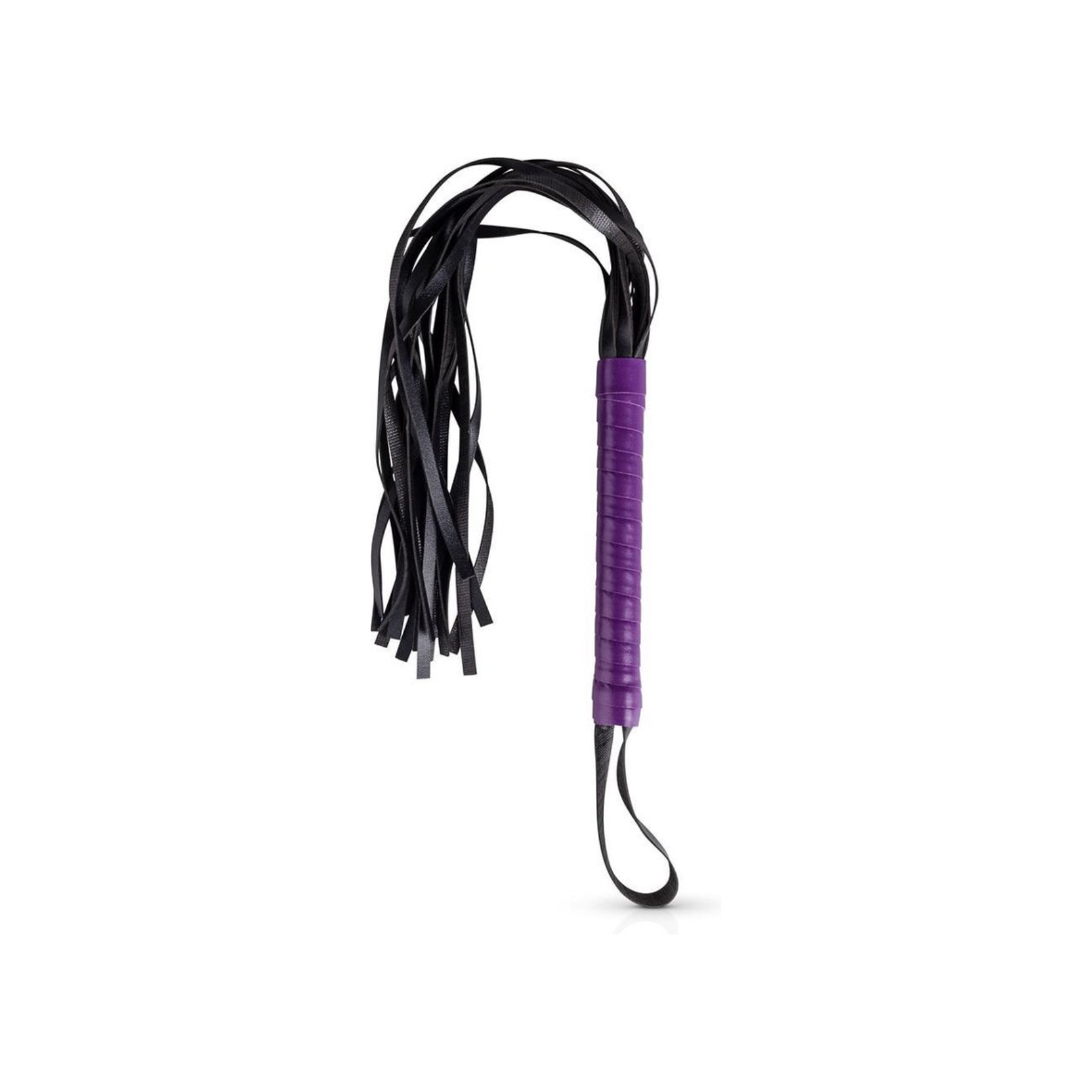Flogger BDSM avec lanières noires – initiation soft