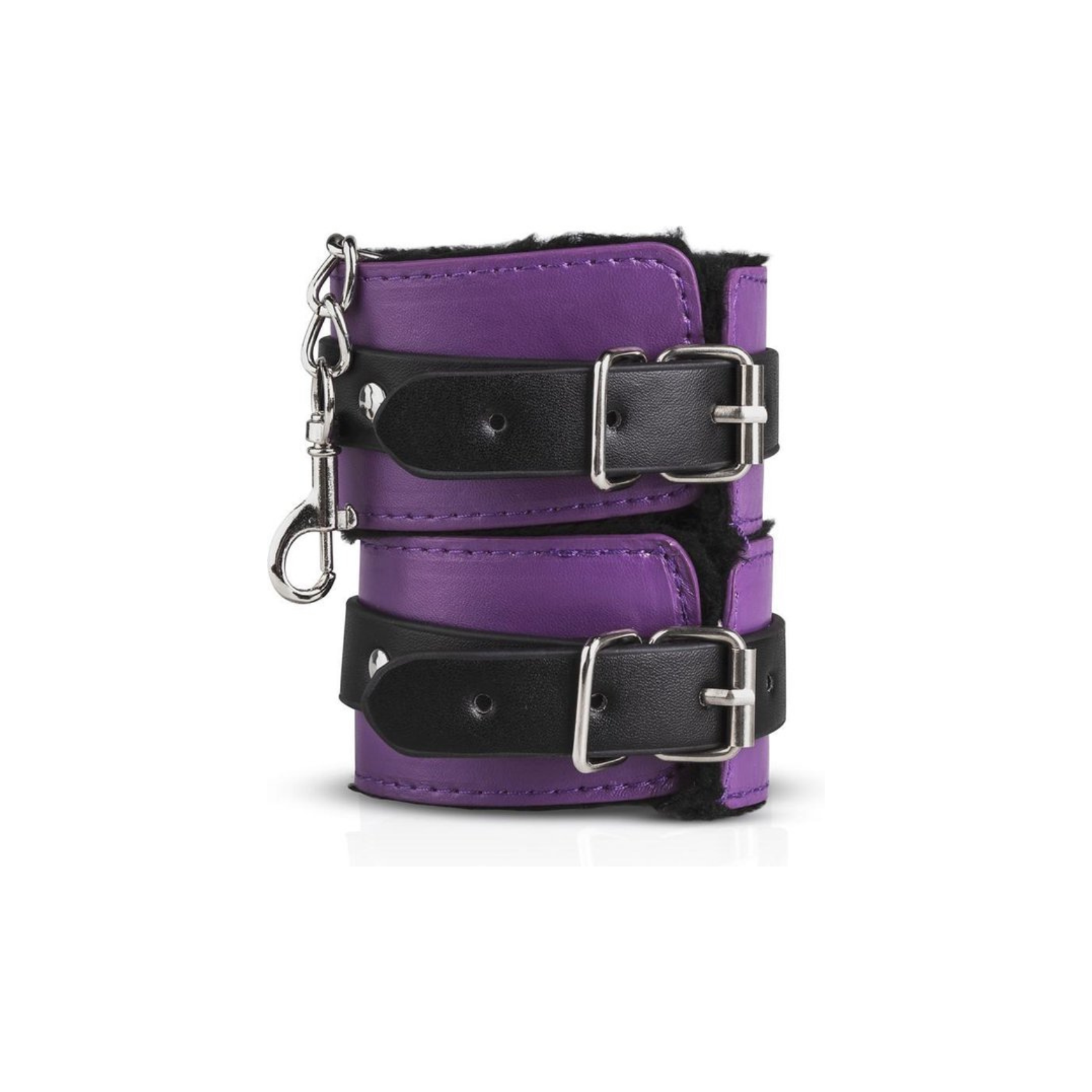 Menottes pour poignets réglables en simili cuir noir