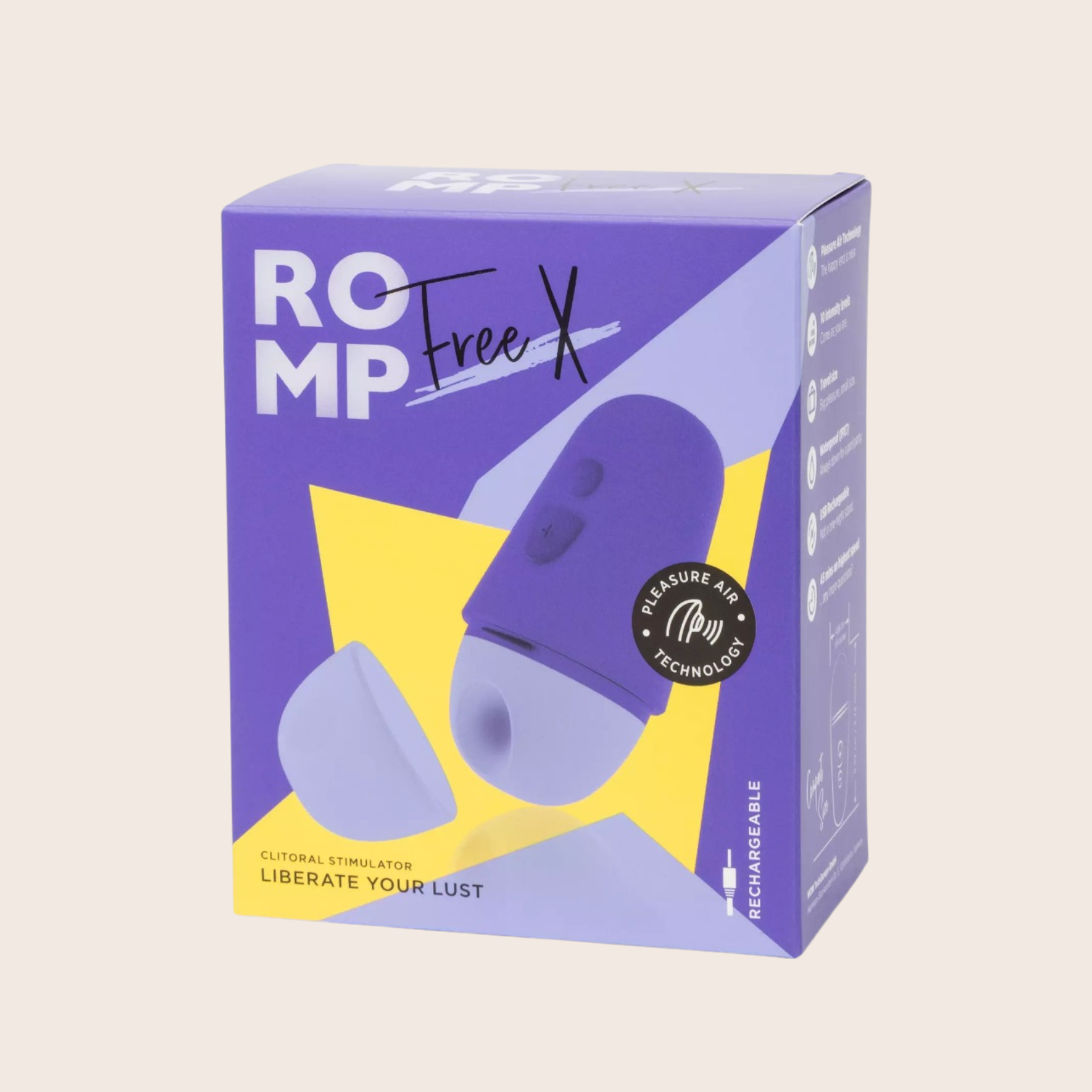 Packaging du ROMP Free X avec le produit 