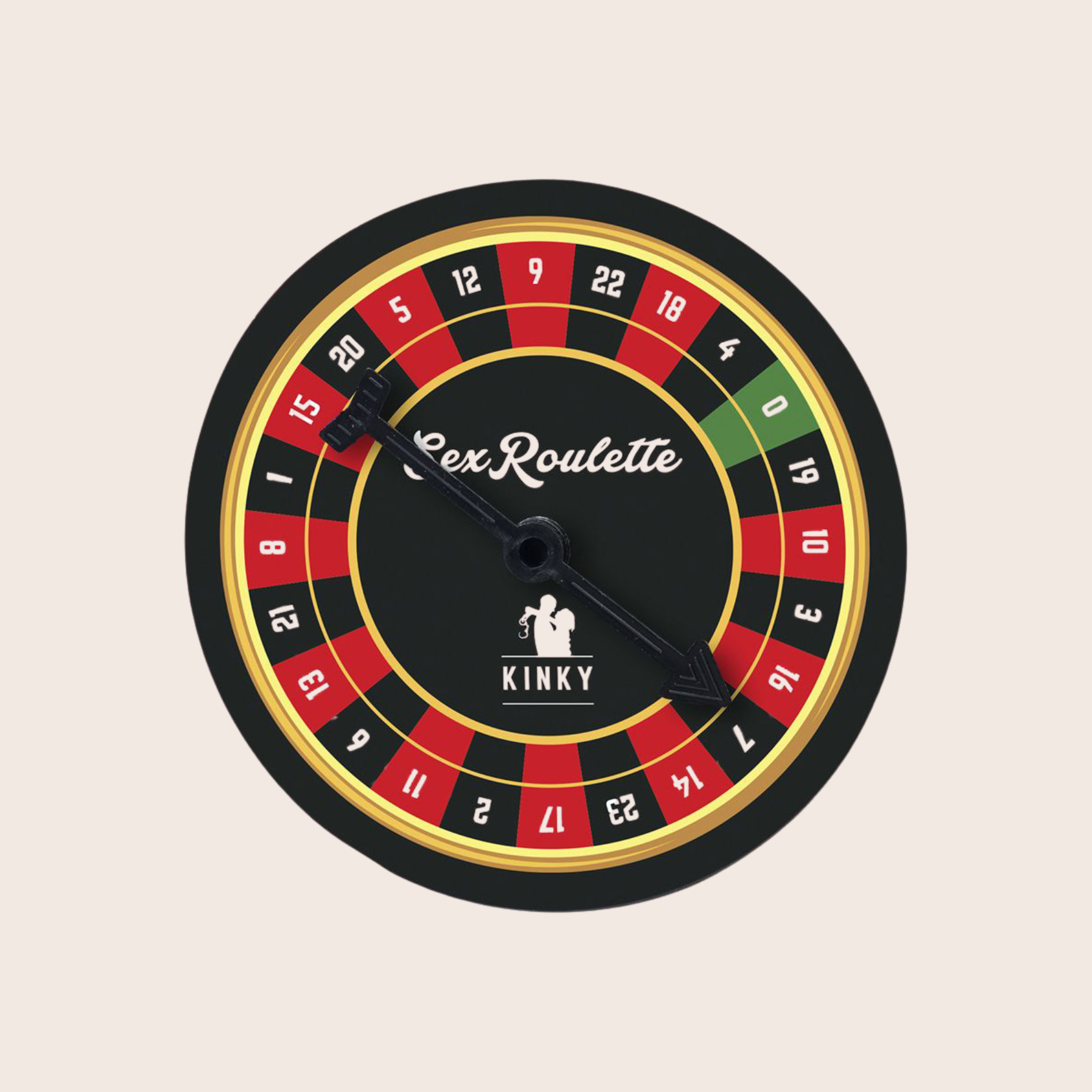 Vue rapprochée de la roulette du jeu kinky